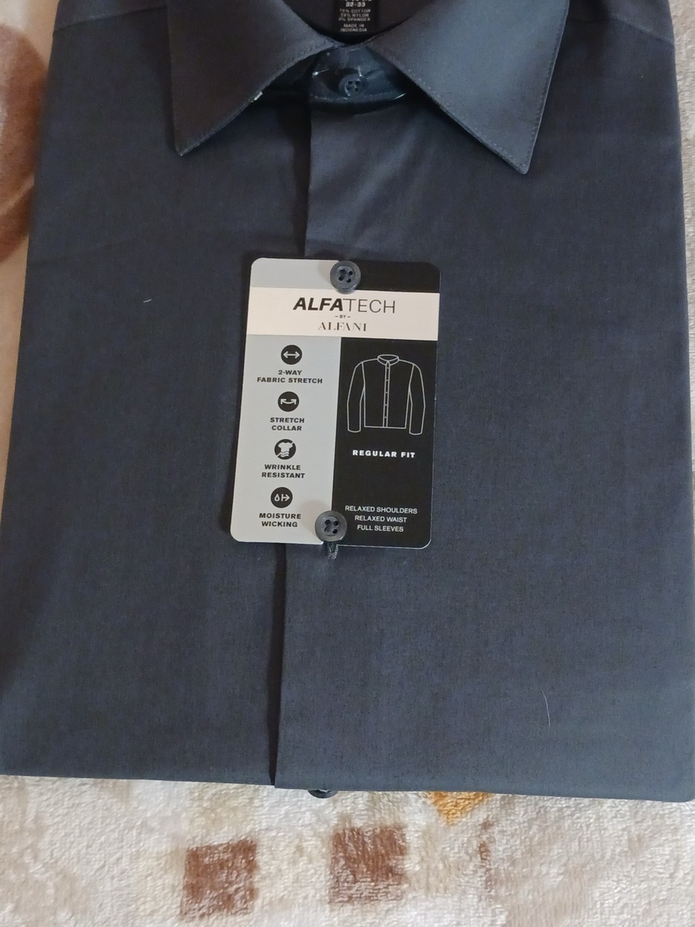 Alfani Men's Dark Gray Dress ShirtNWT